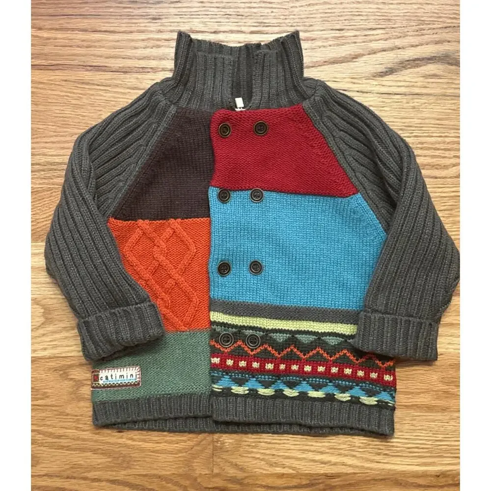 Catimini brand France Cardigan Boys sweater size 2 86 New With Tags - Picture 1 of 7
